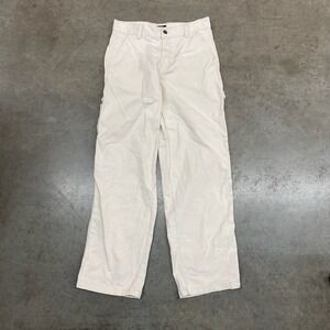 Dickies White Work Pants Straight Leg Carpenter Style Mens 26
